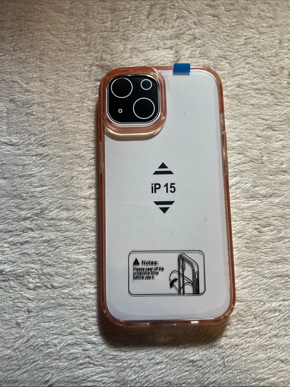 iPhone 15 Clear Rose Protective Phone Case with Puppy Stickers